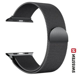 Swissten řemínek pro Apple Watch Milánský TAH 38-40 mm černý; 46000201