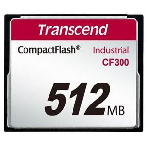 Transcend 512MB INDUSTRIAL CF300 CF CARD, high speed 300X paměťová karta (SLC); TS512MCF300