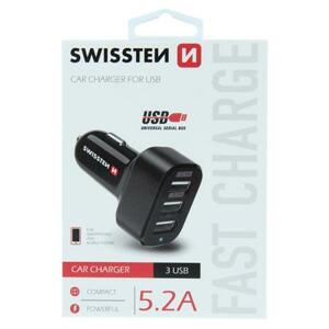 Swissten CL Adapter 3x USB 5.2A power; 20111200