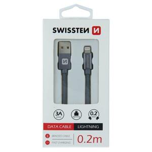 Swissten USB/Lightning 0.2m, šedý; 71523102