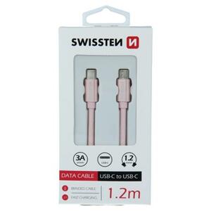Swissten USB-C/USB-C 1.2m, růžovo-zlatý; 71527205