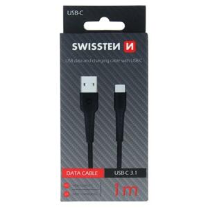 Swissten datový kabel USB / USB-C 1m černý; 71505530