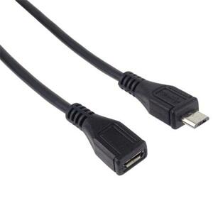 PremiumCord Kabel prodlužovací micro USB 2.0 male-female, černý 2m; ku2me2f