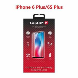 Swissten sklo  full glue, color frame, case friendly  Apple Iphone 6 plus/6s plus černé; 54501718