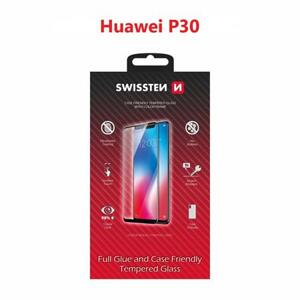 Swissten sklo  full glue, color frame, case friendly  Huawei P30 černé; 54501735