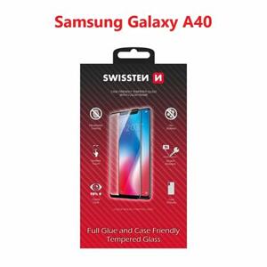 Swissten sklo  full glue, color frame, case friendly  Samsung A405 Galaxy A40 černé; 54501702