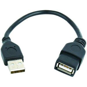 Kabel GEMBIRD USB A-A 15cm 2.0 prodlužovací HQ Black, zlacené kontakty; CCP-USB2-AMAF-0.15M
