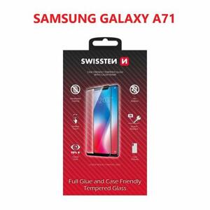 Swissten sklo full glue, color frame, case friendly Samsung A715F Galaxy A71 černé; 54501760
