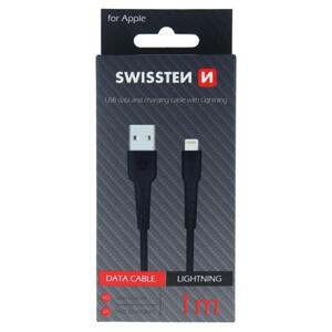 Swissten datový kabel USB / Lightning 1,0 M, černý; 71505540