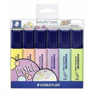 Staedtler Zvýrazňovač "Textsurfer Classic Pastel", 6 různých barev, 1-5 mm; TS364CWP6