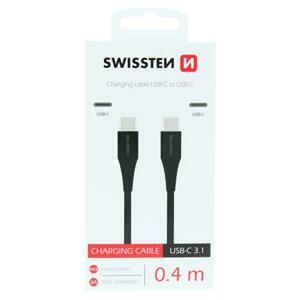 Swissten datový kabel  USB-C / USB-C 0,4 m černý; 71506514