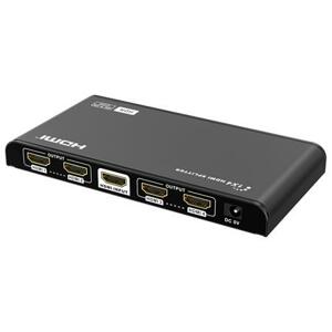 PremiumCord HDMI 2.0 splitter 1-4 porty, 4K x 2K/60Hz, FULL HD, 3D, černý; khsplit4f