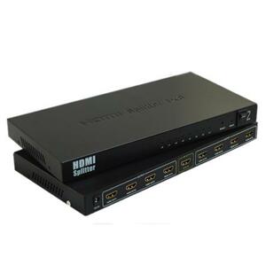 PremiumCord HDMI splitter 1-8 portů kovový s napájecím adaptérem, 4K, 1080p, 3D; khsplit8b