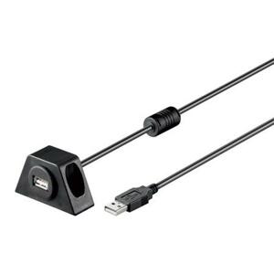 PremiumCord USB 2.0 prodlužovací kabel 3m MF s konektorem na přišroubování; ku2dock3