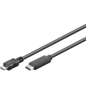 PremiumCord Kabel USB 3.1 konektor C/male - USB 2.0 Micro-B/male, černý, 1m; ku31cb1bk
