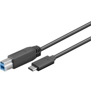 PremiumCord Kabel USB 3.1 konektor C/male - USB 3.0 konektor B/male, 1m; ku31ce1bk