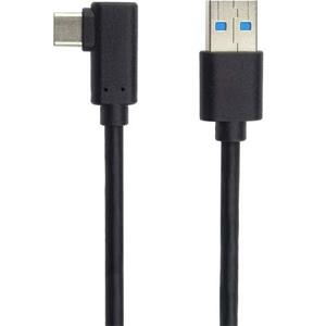 PremiumCord Kabel USB typ C/M zahnutý konektor 90° - USB 3.0 A/M, 1m; ku31cz1bk