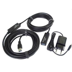 PremiumCord USB 3.0 repeater a prodlužovací kabel A/M-A/F  10m; ku3rep10