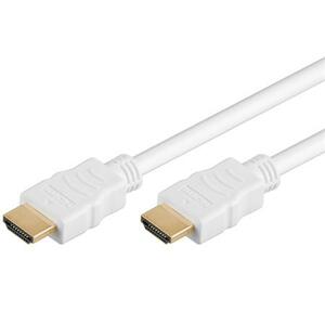 PremiumCord HDMI High Speed + Ethernet kabel,bílý, zlacené konektory, 2m ; kphdme2w