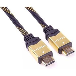 PremiumCord GOLD HDMI High Speed + Ethernet kabel, zlacené konektory, 1,5m; kphdmet015