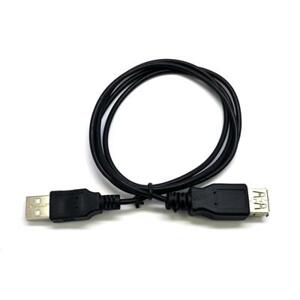 Kabel C-TECH USB A-A 3m 2.0 prodlužovací, černý; CB-USB2AA-3-B