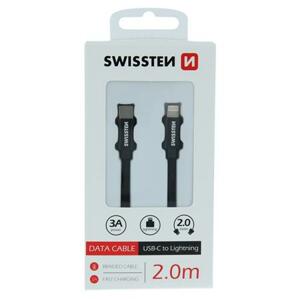Swissten datový kabel textile USB-C - Lightning 2,0 m černý; 71529201