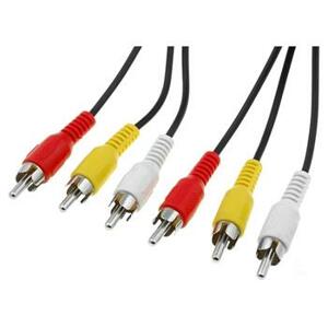 PremiumCord Kabel 3x CINCH-3x CINCH M/M 10m; kjackcmm3-10