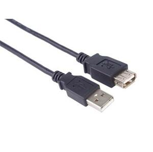PremiumCord USB 2.0 kabel prodlužovací, A-A, 1m černá; kupaa1bk