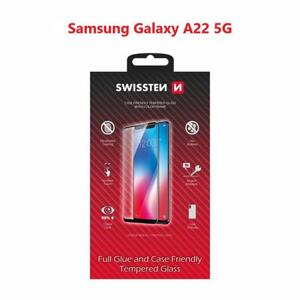 Swissten sklo full glue, color frame, case friendly Samsung A226 Galaxy A22 5G černé; 54501797