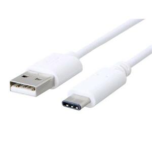 Kabel C-TECH USB 2.0 AM na Type-C kabel (AM/CM), 2m, bílý; CB-USB2C-20W