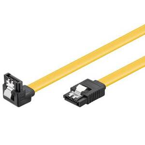 PremiumCord 0,7m SATA 3.0 datový kabel  1.5GBs / 3GBs / 6GBs, kov.západka, 90°; kfsa-15-07