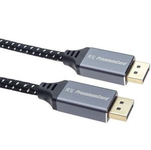 PremiumCord DisplayPort 1.4 přípojný kabel, kovové a zlacené konektory, 3m; kport10-03