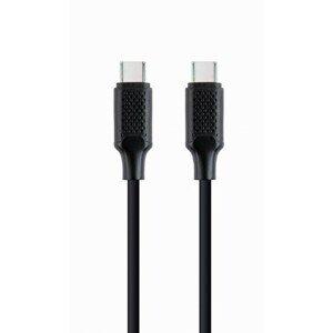 Kabel CABLEXPERT USB PD (Power Delivery), 60W, Type-C na Type-C kabel (CM/CM), 1,5m, datový a napájecí, černý; CC-USB2-CMCM60-1.5M