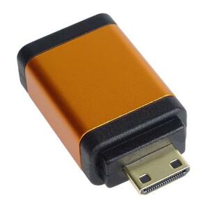PremiumCord Adapter HDMI Typ A samice - mini HDMI Typ C samec, oranžová; kphdma-31