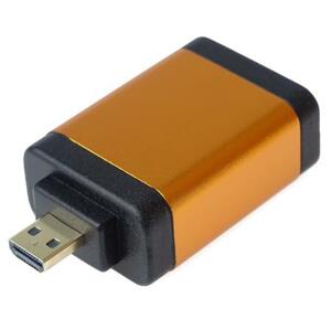PremiumCord Adapter HDMI Typ A samice - micro HDMI Typ D samec, oranžová; kphdma-32