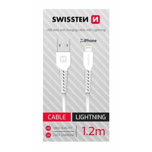 Swissten datový kabel USB/lightning bílý 1,2m ; 71506030BOX