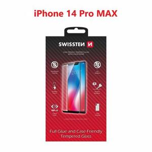 Swissten sklo full glue, color frame, case friendly Apple iPhone 14 Pro max černé; 54501826