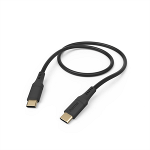 Hama kabel USB-C 2.0 typ C-C 1,5 m Flexible, silikonový, černá; 201576