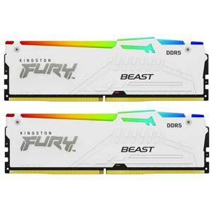 Kingston DIMM DDR5 (Kit of 2) FURY Beast White RGB XMP 32GB 5600MT/s CL40; KF556C40BWAK2-32