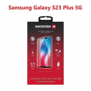 Swissten sklo full glue, color frame, case friendly Samsung S916 Galaxy S23 plus 5G černé; 54501829