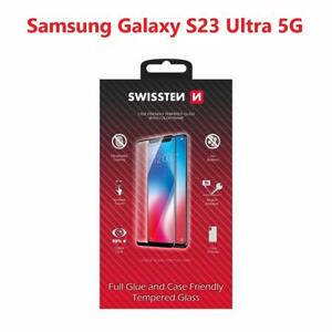 Swissten sklo full glue, color frame, case friendly Samsung S918 Galaxy S23 ultra 5G černé; 54501830