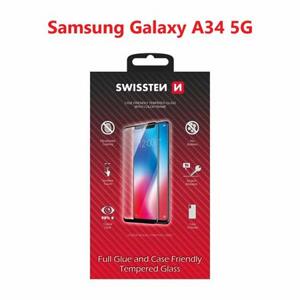 Swissten sklo full glue, color frame, case friendly Samsung A146 Galaxy A14 5G černé; 54501835