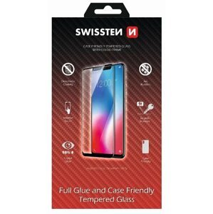 Swissten sklo full glue, color frame, case friendly Apple iPhone 15 černé; 54501840