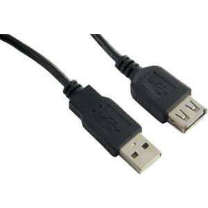 GEMBIRD Kabel prodlužovací datový USB 2.0,  A-A, 0,75m černý; CC-USB2-AMAF-75CM/300-BK