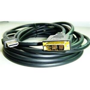 GEMBIRD Kabel propojovací, HDMI-DVI, 1.3, M/M stíněný, zlacené kontakty, 1,8m; CC-HDMI-DVI-6